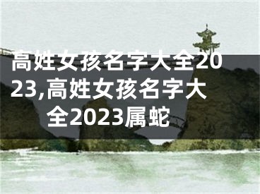 高姓女孩名字大全2023,高姓女孩名字大全2023属蛇