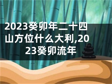 2023癸卯年二十四山方位什么大利,2023癸卯流年