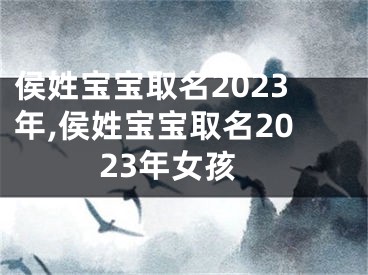 侯姓宝宝取名2023年,侯姓宝宝取名2023年女孩