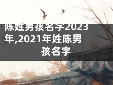 陈姓男孩名字2023年,2021年姓陈男孩名字