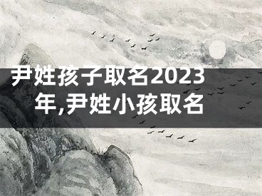 尹姓孩子取名2023年,尹姓小孩取名