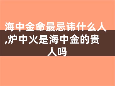 海中金命最忌讳什么人,炉中火是海中金的贵人吗