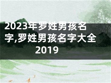 2023年罗姓男孩名字,罗姓男孩名字大全2019