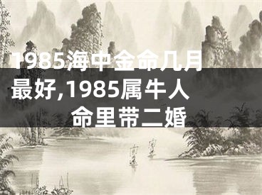 1985海中金命几月最好,1985属牛人命里带二婚