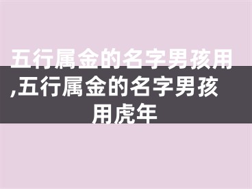 五行属金的名字男孩用,五行属金的名字男孩用虎年