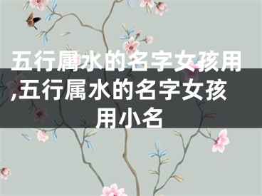 五行属水的名字女孩用,五行属水的名字女孩用小名