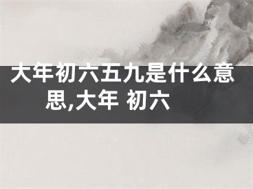 大年初六五九是什么意思,大年 初六