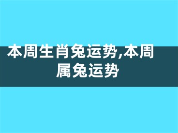 本周生肖兔运势,本周属兔运势