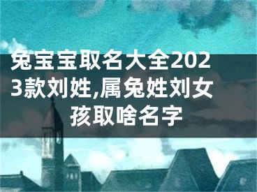 兔宝宝取名大全2023款刘姓,属兔姓刘女孩取啥名字