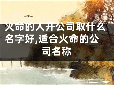 火命的人开公司取什么名字好,适合火命的公司名称