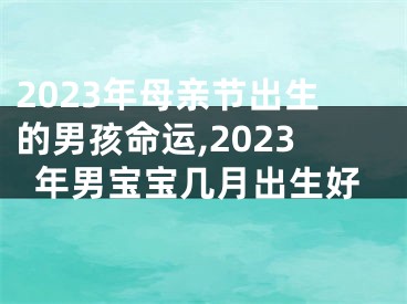 2023年母亲节出生的男孩命运,2023年男宝宝几月出生好