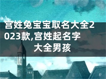 宫姓兔宝宝取名大全2023款,宫姓起名字大全男孩