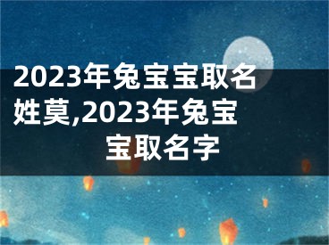 2023年兔宝宝取名姓莫,2023年兔宝宝取名字