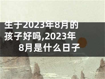 生于2023年8月的孩子好吗,2023年8月是什么日子