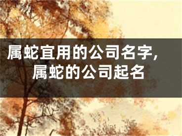 属蛇宜用的公司名字,属蛇的公司起名