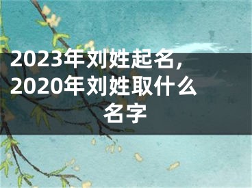 2023年刘姓起名,2020年刘姓取什么名字