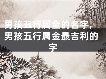 男孩五行属金的名字,男孩五行属金最吉利的字