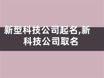 新型科技公司起名,新科技公司取名