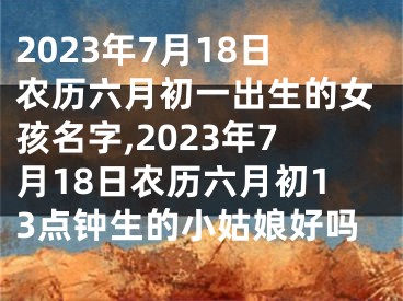 2023年7月18日农历六月初一出生的女孩名字,2023年7月18日农历六月初13点钟生的小姑娘好吗