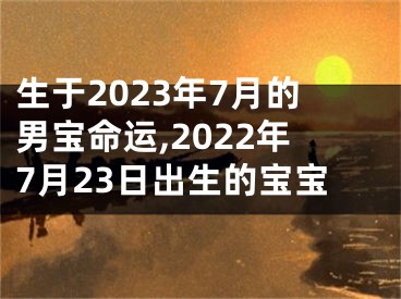 生于2023年7月的男宝命运,2022年7月23日出生的宝宝