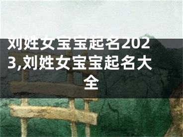 刘姓女宝宝起名2023,刘姓女宝宝起名大全