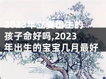 2023年立夏出生的孩子命好吗,2023年出生的宝宝几月最好