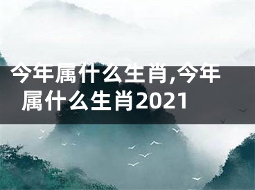 今年属什么生肖,今年属什么生肖2021