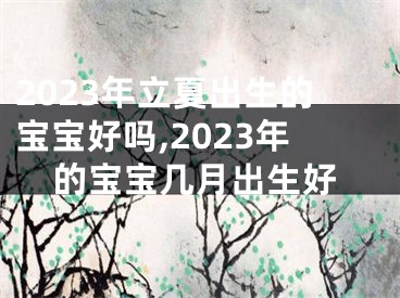 2023年立夏出生的宝宝好吗,2023年的宝宝几月出生好