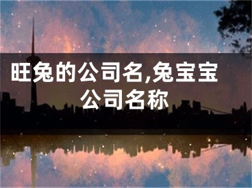 旺兔的公司名,兔宝宝公司名称