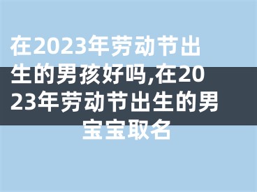 在2023年劳动节出生的男孩好吗,在2023年劳动节出生的男宝宝取名