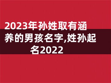 2023年孙姓取有涵养的男孩名字,姓孙起名2022