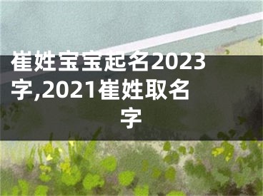 崔姓宝宝起名2023字,2021崔姓取名字