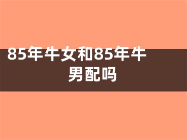 85年牛女和85年牛男配吗