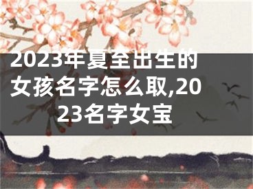 2023年夏至出生的女孩名字怎么取,2023名字女宝