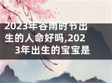 2023年谷雨时节出生的人命好吗,2023年出生的宝宝是