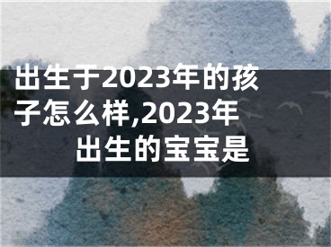 出生于2023年的孩子怎么样,2023年出生的宝宝是