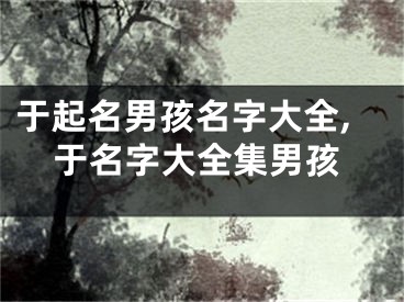 于起名男孩名字大全,于名字大全集男孩