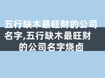 五行缺木最旺财的公司名字,五行缺木最旺财的公司名字烧卤