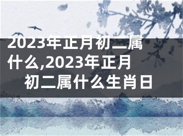 2023年正月初二属什么,2023年正月初二属什么生肖日