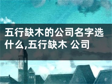 五行缺木的公司名字选什么,五行缺木 公司