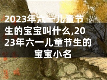 2023年六一儿童节生的宝宝叫什么,2023年六一儿童节生的宝宝小名