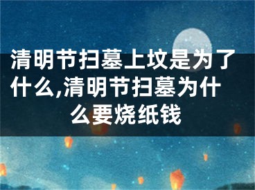 清明节扫墓上坟是为了什么,清明节扫墓为什么要烧纸钱