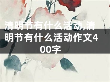 清明节有什么活动,清明节有什么活动作文400字