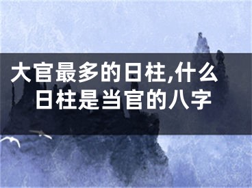 大官最多的日柱,什么日柱是当官的八字