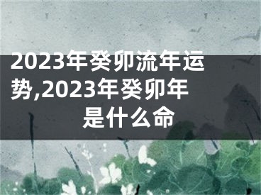 2023年癸卯流年运势,2023年癸卯年是什么命