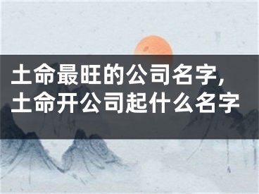 土命最旺的公司名字,土命开公司起什么名字