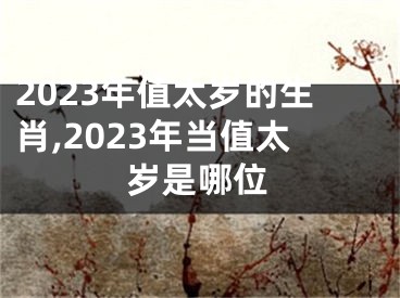 2023年值太岁的生肖,2023年当值太岁是哪位