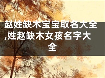 赵姓缺木宝宝取名大全,姓赵缺木女孩名字大全