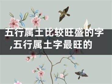 五行属土比较旺盛的字,五行属土字最旺的