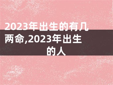 2023年出生的有几两命,2023年出生的人